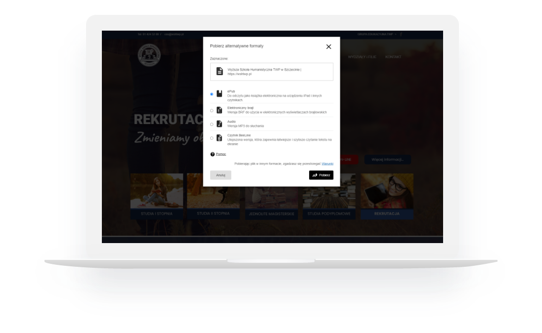 ally for websites screen 1