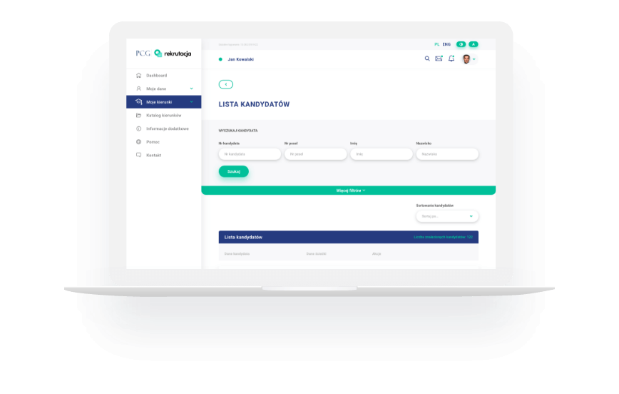 enrollment screen