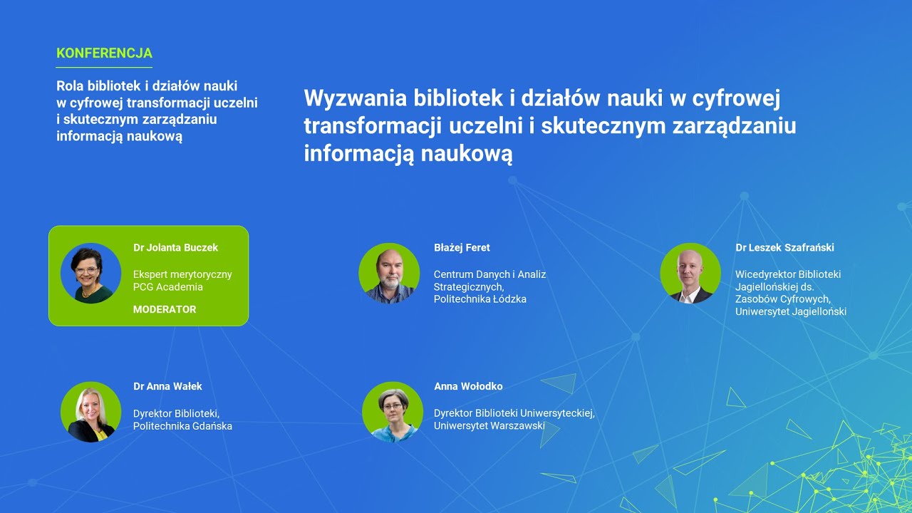 Wyzwania bibliotek i działów nauki w cyfrowej transformacji uczelni – Jolanta Buczek