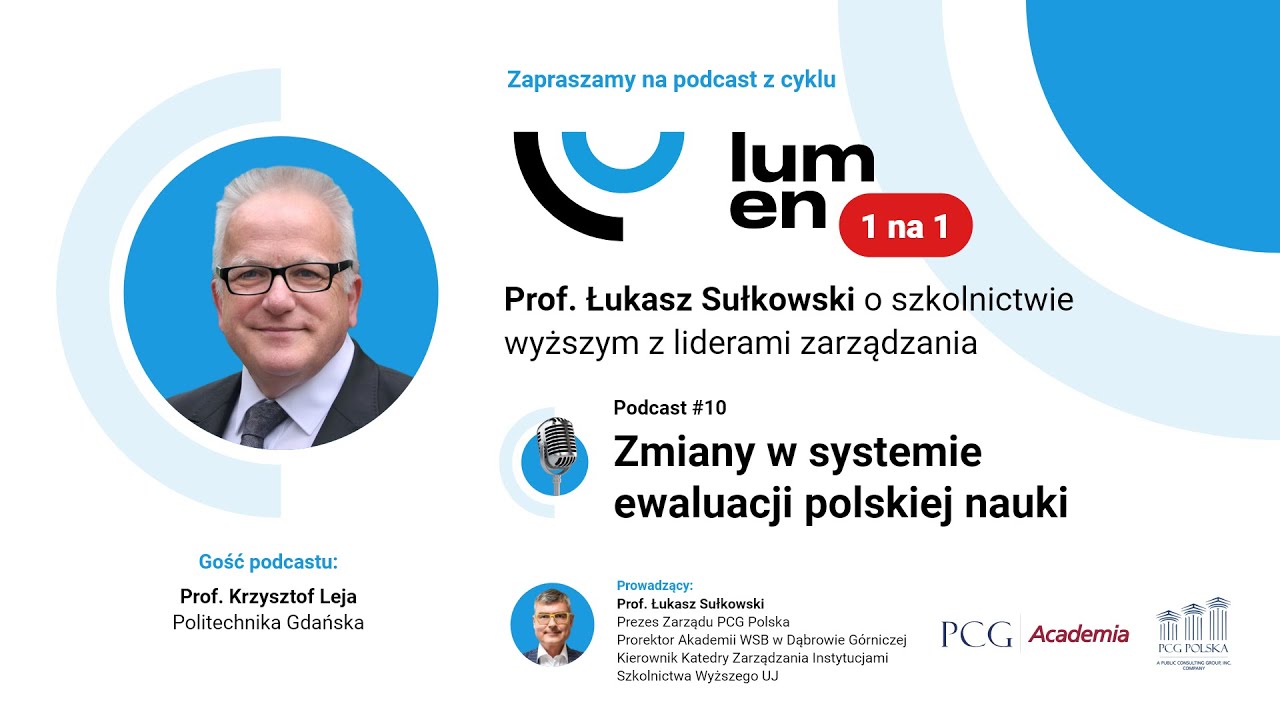 LUMEN 1 na 1 – Podcast #10 – Zmiany w systemie ewaluacji polskiej nauki