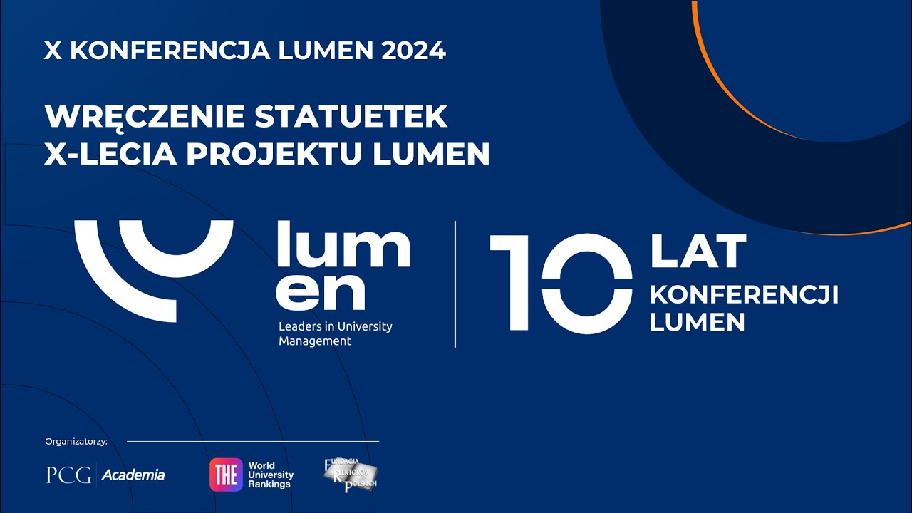 LUMEN 2024: WRĘCZENIE STATUETEK Z OKAZJI X-LECIA ISTNIENIA PROJEKTU LUMEN