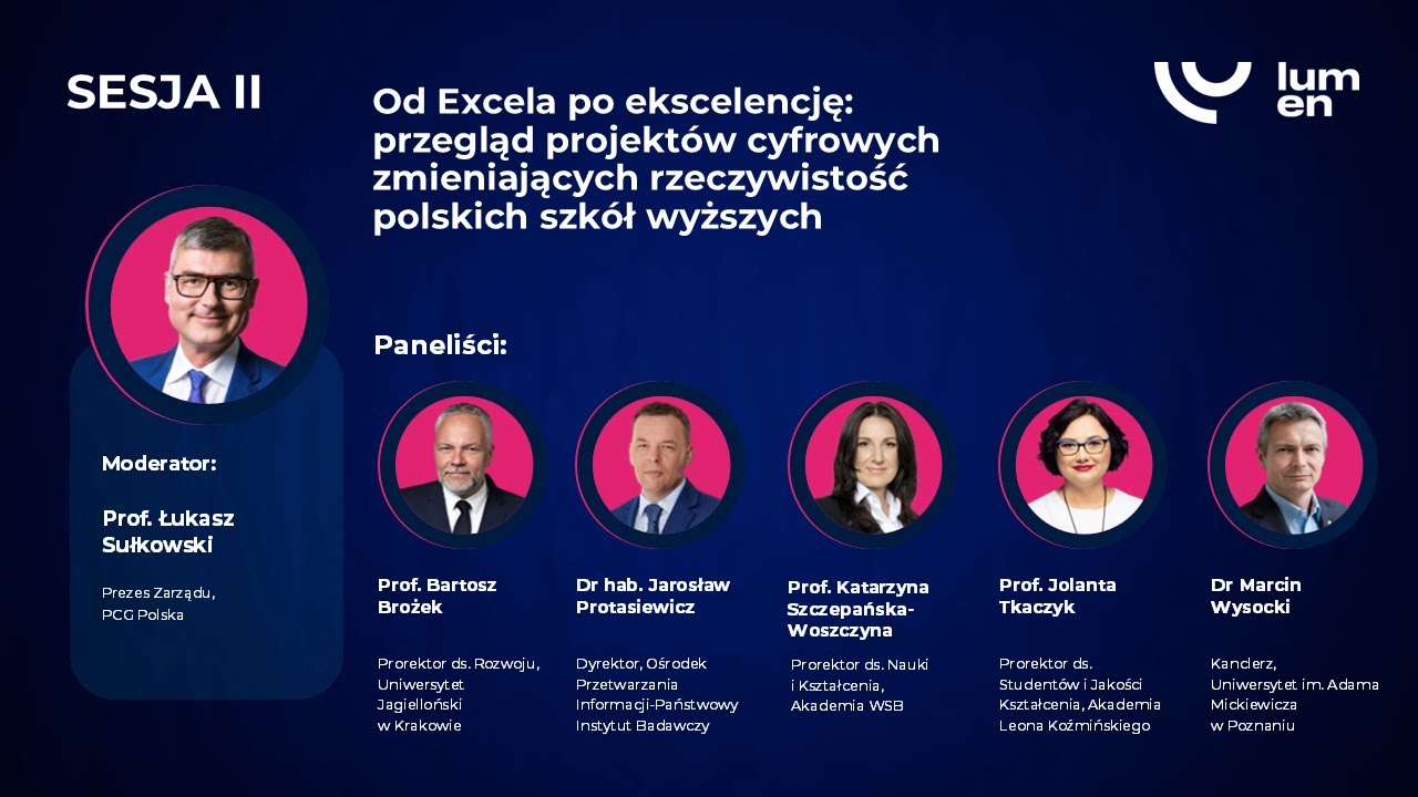 LUMEN 2025: OD EXCELA PO EKSCELENCJĘ: PRZEGLĄD PROJEKTÓW CYFROWYCH ZMIENIAJĄCYCH RZECZYWISTOŚĆ POLSKICH UCZELNI