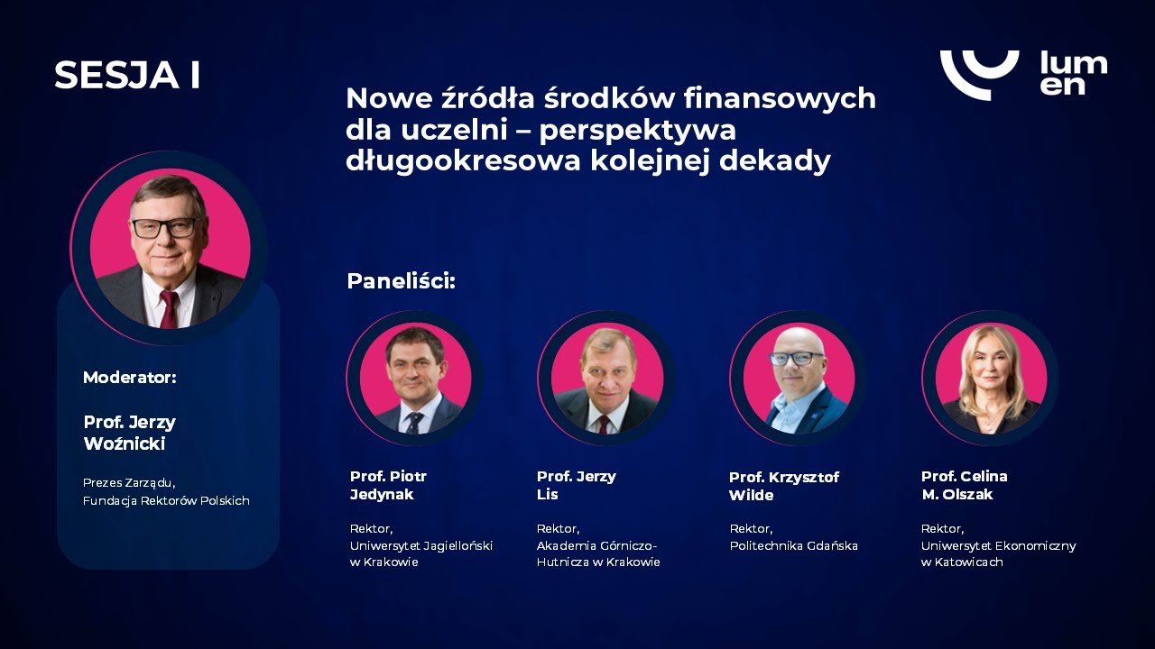 LUMEN 2025: NOWE ŹRÓDŁA ŚRODKÓW FINANSOWYCH DLA UCZELNI – PERSPEKTYWA DŁUGOOKRESOWA KOLEJNEJ DEKADY